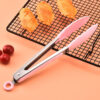 GROWSIR Pencapit Makanan Silikon 32cm Stainless Steel Food Tongs| Penjepit Food Tongs Anti Selip dengan Kunci Pengunci | Multifungsi CF106