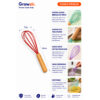 GROWSIR Pengocok Telur Gagang Kayu Manual Silikon 26cm | Whisk Telur Anti Gores untuk Baking & Memasak CF105