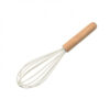 GROWSIR Pengocok Telur Gagang Kayu Manual Silikon 26cm | Whisk Telur Anti Gores untuk Baking & Memasak CF105