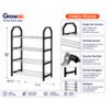 GROWSIR Rak sepatu 4 susun Tempat Sepatu Sandal Portable Rak Sendal Serbaguna CF102