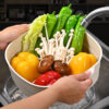 GROWSIR Saringan Sayur & Buah Dengan Tutup Keranjang Buah Pengering Sayuran Saringan Serbaguna CF069