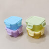 GROWSIR Set Kotak Makan Mini 4 Pcs | Lunch Box Mini dengan 4 Pengunci | Food Container Compact & Stackable CF103-M