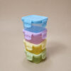 GROWSIR Set Kotak Makan Mini 4 Pcs | Lunch Box Mini dengan 4 Pengunci | Food Container Compact & Stackable CF103-M