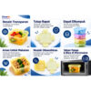GROWSIR Set Kotak Makan Mini 4 Pcs | Lunch Box Mini dengan 4 Pengunci | Food Container Compact & Stackable CF103-M