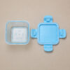 GROWSIR Set Kotak Makan Mini 4 Pcs | Lunch Box Mini dengan 4 Pengunci | Food Container Compact & Stackable CF103-M