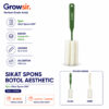 GROWSIR Sikat Spons Botol Estetik Elegan Tebal Panjang Pembersih Gelas Pencuci Teko Termos Alat Pembersih Gelas CF056