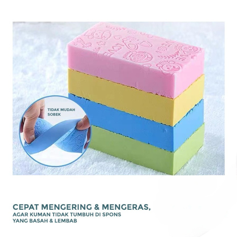 GROWSIR Spons Mandi Perontok Daki Sponge Ajaib Eksfoliasi Tubuh | Spon Penggosok Badan CF058