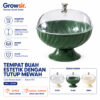GROWSIR Tempat Buah Estetik Dengan Tutup Mewah Tudung Saji Aesthetic Wadah Snack Elegan CF094