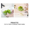 GROWSIR Tempat Buah Estetik Dengan Tutup Mewah Tudung Saji Aesthetic Wadah Snack Elegan CF094