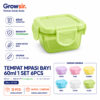 GROWSIR Tempat MPASI Bayi 60ml 1 Set 6pcs | Kotak Makan Mini Serbaguna Bekal Anak | Food Container Compact & Stackable CF103-S