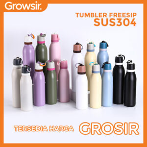 GROWSIR Termos Tumbler Stainless Steel 304 Tahan Panas Dingin 530ml 700ml | Botol Minum BPA FREE