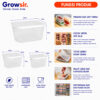 GROWSIR Toples Kotak Plastik Bening Kedap Udara Tebal Serbaguna 1000 2000 3000ml Wadah Penyimpanan CF093