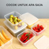 GROWSIR Toples Kotak Plastik Bening Kedap Udara Tebal Serbaguna 1000 2000 3000ml Wadah Penyimpanan CF093