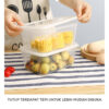 GROWSIR Toples Kotak Plastik Bening Kedap Udara Tebal Serbaguna 1000 2000 3000ml Wadah Penyimpanan CF093