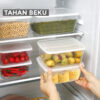 GROWSIR Toples Kotak Plastik Bening Kedap Udara Tebal Serbaguna 1000 2000 3000ml Wadah Penyimpanan CF093