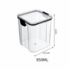 GROWSIR Toples Kotak Snack Kedap Udara Penyimpanan Bening Cereal Kontainer Makanan Food Storage Jar Container CF001