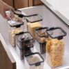 GROWSIR Toples Kotak Snack Kedap Udara Penyimpanan Bening Cereal Kontainer Makanan Food Storage Jar Container CF001