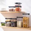 GROWSIR Toples Kotak Snack Kedap Udara Penyimpanan Bening Cereal Kontainer Makanan Food Storage Jar Container CF001