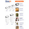 GROWSIR Toples Kotak Snack Kedap Udara Penyimpanan Bening Cereal Kontainer Makanan Food Storage Jar Container CF001