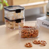 GROWSIR Toples Kotak Snack Kedap Udara Penyimpanan Bening Cereal Kontainer Makanan Food Storage Jar Container CF001