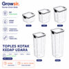 GROWSIR Toples Kotak Snack Kedap Udara Penyimpanan Bening Cereal Kontainer Makanan Food Storage Jar Container CF001