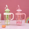 GROWSIR Tumbler Botol Minum Ice Cream Viral Jumbo 1300ML Aesthetic Sedotan Infuser Pegangan Gagang