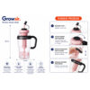 GROWSIR Tumbler Botol Minum Ice Cream Viral Jumbo 1300ML Aesthetic Sedotan Infuser Pegangan Gagang