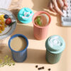 GROWSIR Tumbler Kopi Portable 350ml PP Food Grade Gelas Minum Coffee Cup Anti Tumpah Tutup Sedotan BZ056