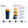 GROWSIR Tumbler Kopi Portable 350ml PP Food Grade Gelas Minum Coffee Cup Anti Tumpah Tutup Sedotan BZ056