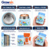 GROWSIR Tumbler Mini Stainless Steel SUS304 Cute Aesthetic 160ml Botol Minum Kecil Food Grade Anti Bocor Tahan Panas Dingin BZ074