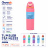 GROWSIR Tumbler Stainless Steel SUS304 Tahan Panas Dingin 1000ml | Botol Termos Vacuum Flask BZ043