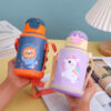 GROWSIR Tumbler Stainless Steel SUS316 480ml Botol Minum Anak Anti Bocor Sedotan dengan Tali Selempang Tahan Panas Dingin BZ052