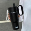 GROWSIR Tumbler Stainless Steel SUS316 Sedotan + Infuser 720ML Tahan Panas Dingin Anti Bocor Vacuum Food Grade dengan Gagang Tali BZ064