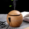 GRROWSIR Humidifier Mini USB Motif Kayu Elegan Dengan Lampu Tidur 7 Warna Pelembap Udara Ultrasonik FS039
