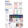 GRWOSIR Humidifier USB Mini Portable Bear dengan Lampu Tidur RGB 7 Warna Pelembap Udara Ultrasonik FS038