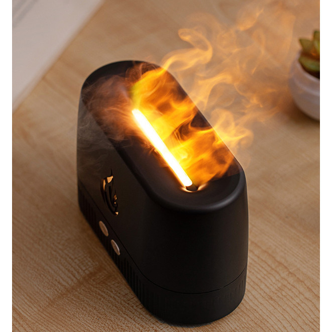 GROWSIR Humidifier Aromaterapi Efek Api Ultrasonic RGB 7 Warna Diffuser Essential Oil FS047 - Gambar 4