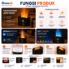 GROWSIR Humidifier Aromaterapi Efek Api Ultrasonic RGB 7 Warna Diffuser Essential Oil FS047