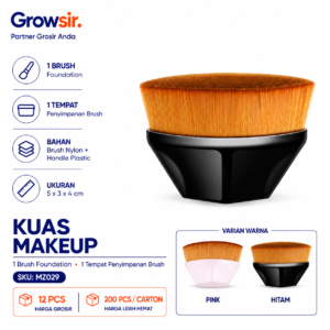GROWSIR Kuas Makeup Brush Foundation Kuas Foundation Brush Tebal Halus Lembut Hiqh Quality MZ029