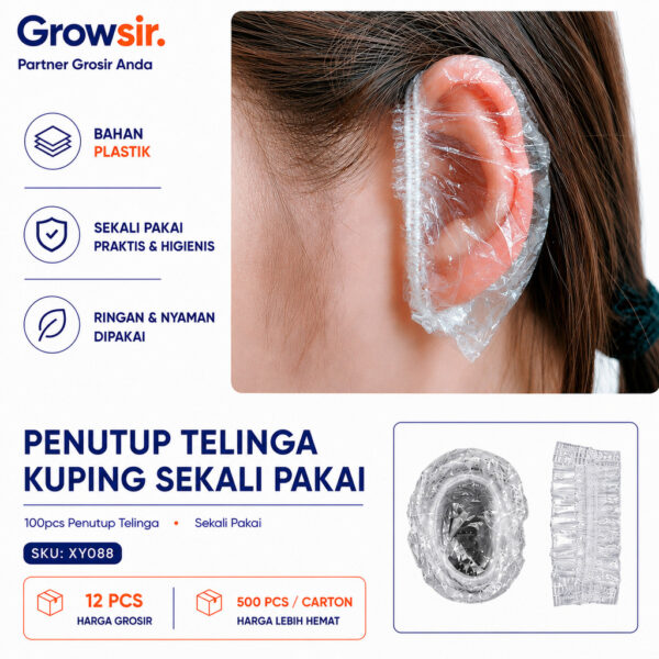 GROWSIR 100pcs Penutup Telinga Kuping Sekali Pakai Pelindung Cat Rambut Semir Mandi Ear Cover XY088