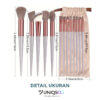 GROWSIR 13 Set Kuas Make Up Set isi 13 pcs FREE Pouch / MakeUp Tools Cosmetic Brush / Kuas Rias Face Contour Eyeshadow Lipbrush 13pc Lengkap Kuas Kosmetik MZ023