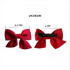 GROWSIR [2 PCS] Jepit Rambut Anak Perempuan Pita Set Motif Polos Jepitan Ribbon Hair Pin Korea SP004