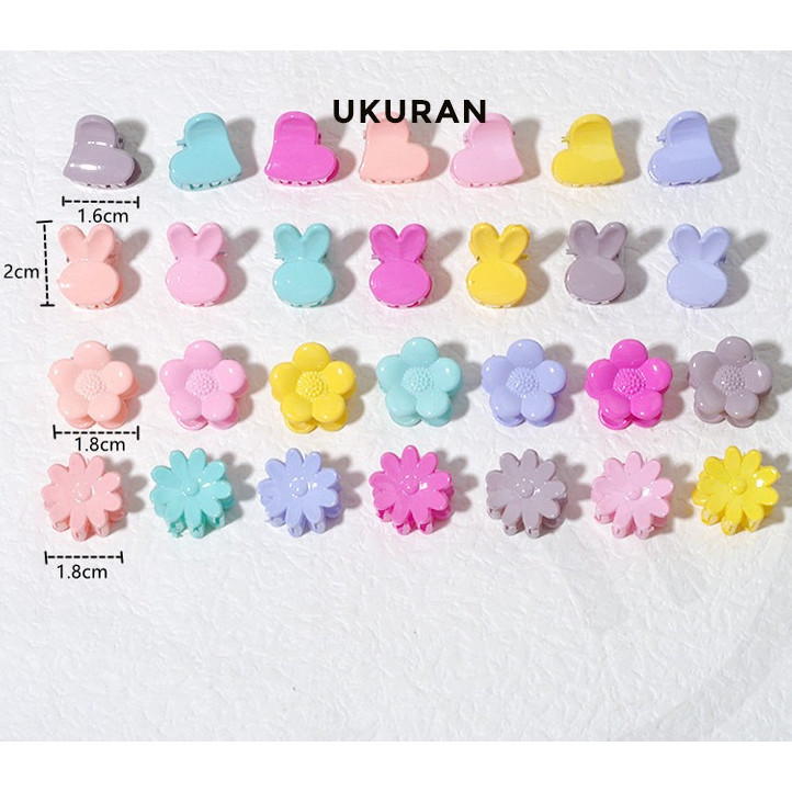 GROWSIR 30pcs Jepit Rambut Mini Set isi 30 pcs Aksesoris Rambut Wanita Anak Dewasa Gratis Pouch SP025