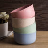 GROWSIR 4 PCS Mangkuk Pastel Mangkok Wheat Straw Mangkuk Makan Gandum Jerami Bowl Set PZ011