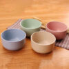 GROWSIR 4 PCS Mangkuk Pastel Mangkok Wheat Straw Mangkuk Makan Gandum Jerami Bowl Set PZ011