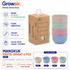 GROWSIR 4 PCS Mangkuk Pastel Mangkok Wheat Straw Mangkuk Makan Gandum Jerami Bowl Set PZ011