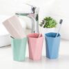GROWSIR 4 PCS Wheat Cup Gelas Aesthetic Cangkir Gelas Plastik Cup Warna Warni Set PZ012