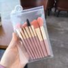 GROWSIR [8 in 1] Set Kuas Makeup Bulu Lembut Travel Aesthetic – Makeup Brush Set with Pouch MZ028
