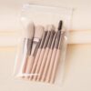 GROWSIR [8 in 1] Set Kuas Makeup Bulu Lembut Travel Aesthetic – Makeup Brush Set with Pouch MZ028