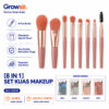 GROWSIR [8 in 1] Set Kuas Makeup Bulu Lembut Travel Aesthetic – Makeup Brush Set with Pouch MZ028