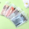 GROWSIR [8 in 1] Set Kuas Makeup Bulu Lembut Travel Aesthetic – Makeup Brush Set with Pouch MZ028